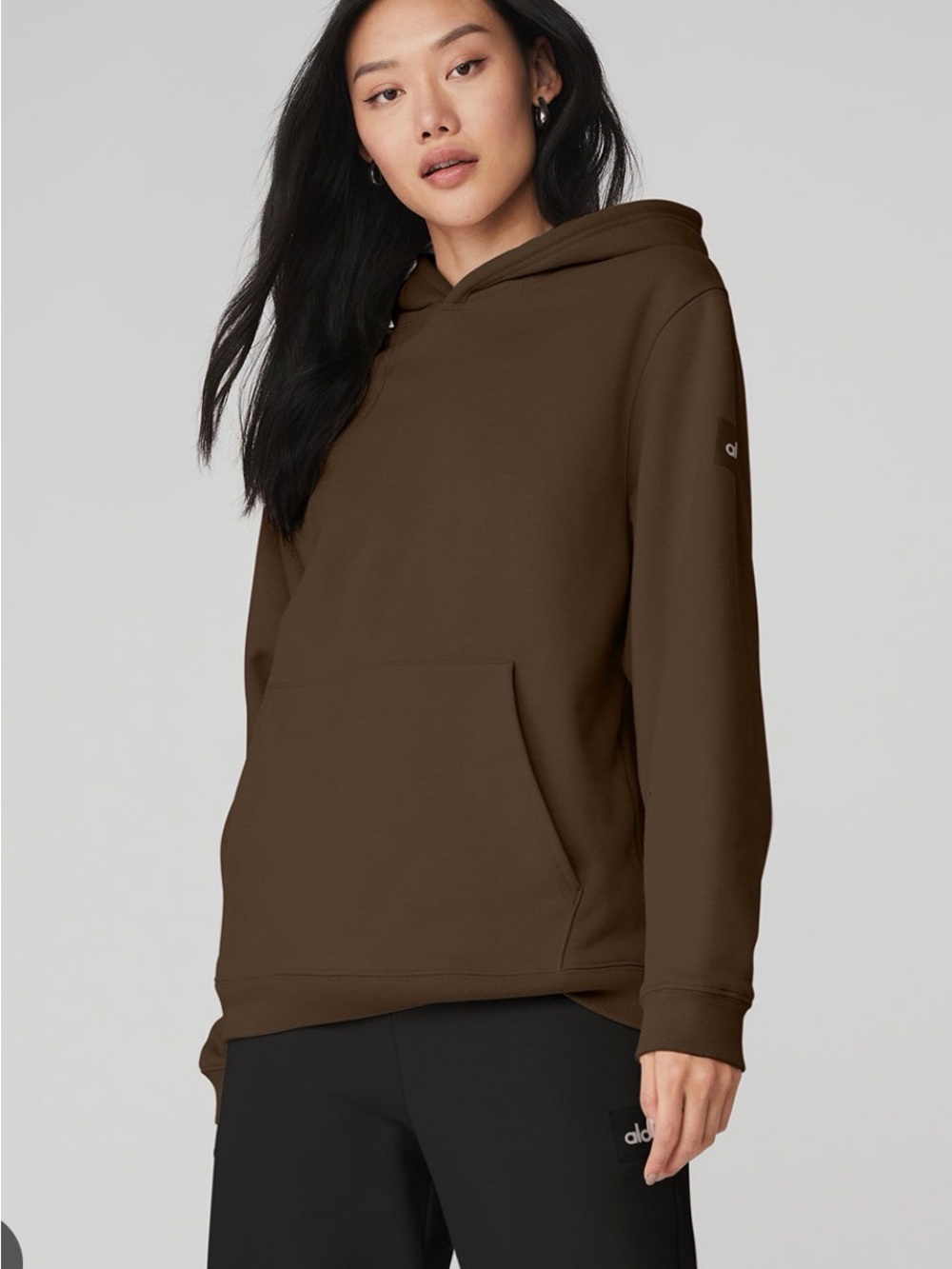 ALO Yoga Renown Heavyweight Hoodie- Chocolate Brown